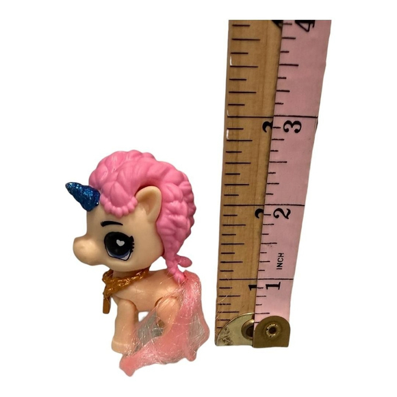 ZURU Pink Unicorn Pony Mini Figure Gold Chain Necklace Cute Fantasy Toy Loose - Picture 8 of 8